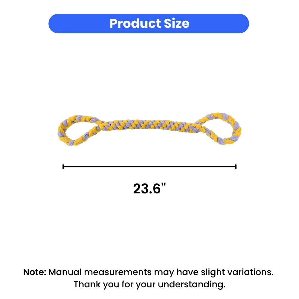 Interactive Dog Rope Tug Toy With Durable Dual Handles