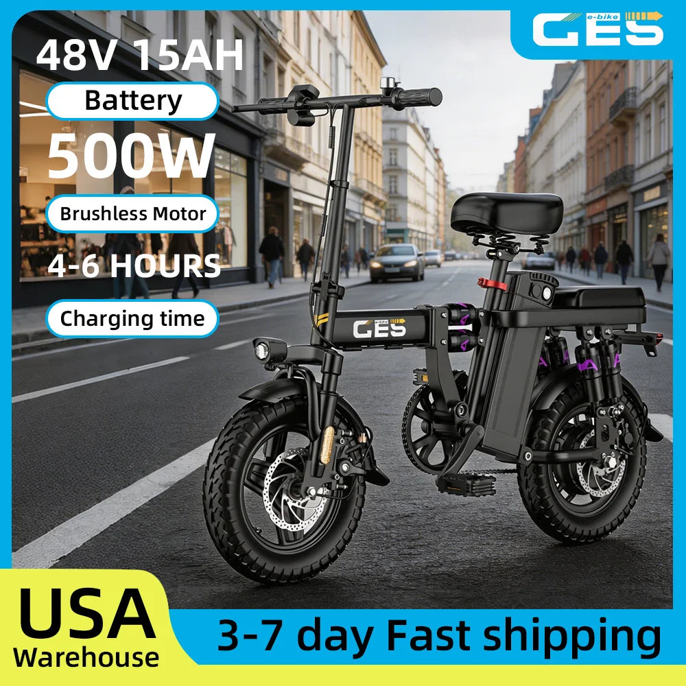 UPlee GE5 Folding Fat Tire Electric Bike For Adults