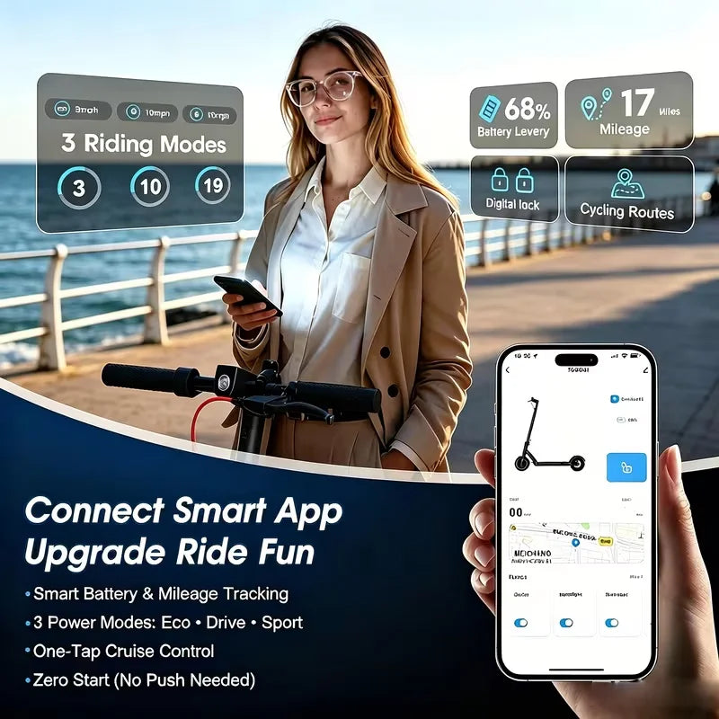 Litpot Foldable Electric Scooter With 28 Mile Range