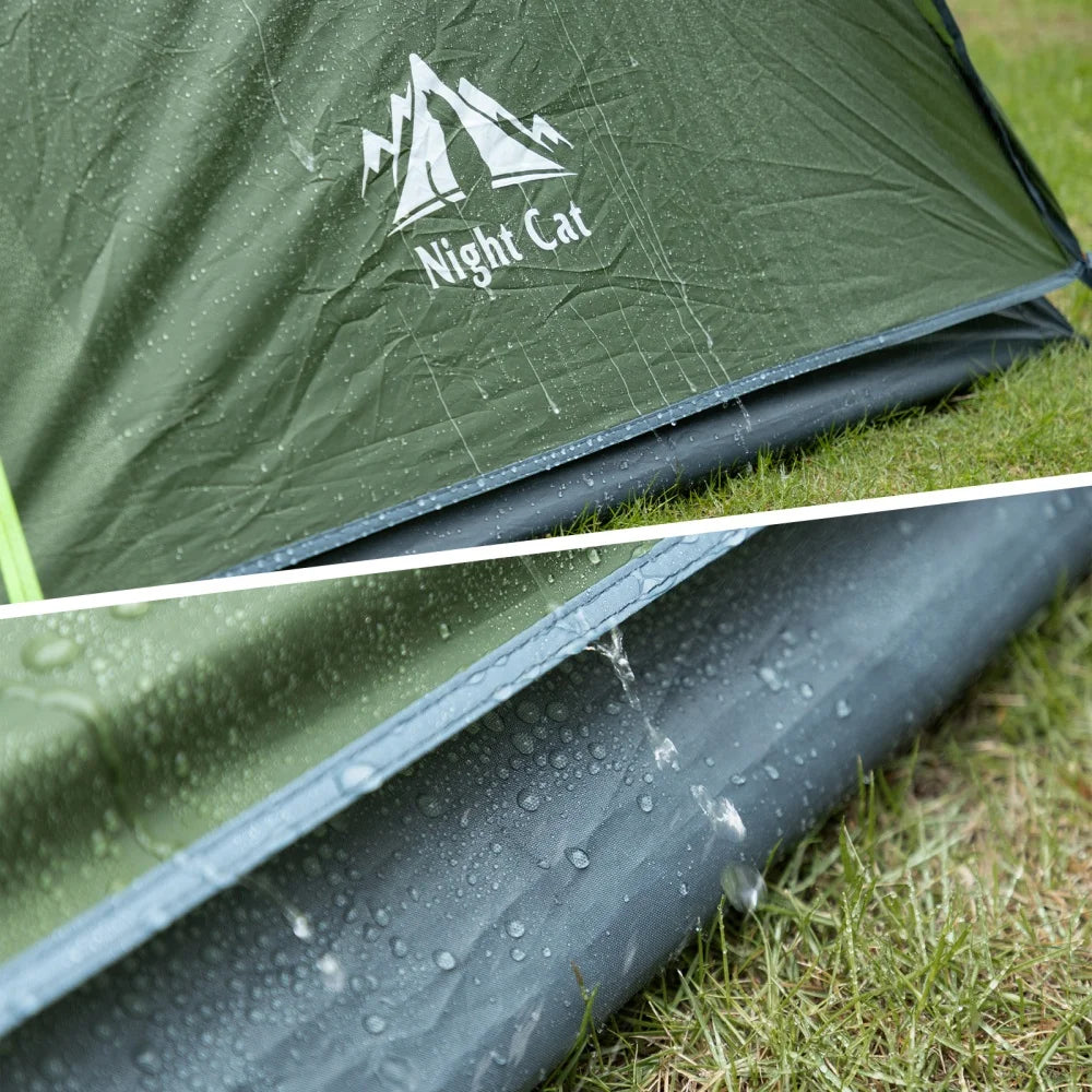 Night Cat Waterproof Two Person Backpacking Tent With Aluminum Poles