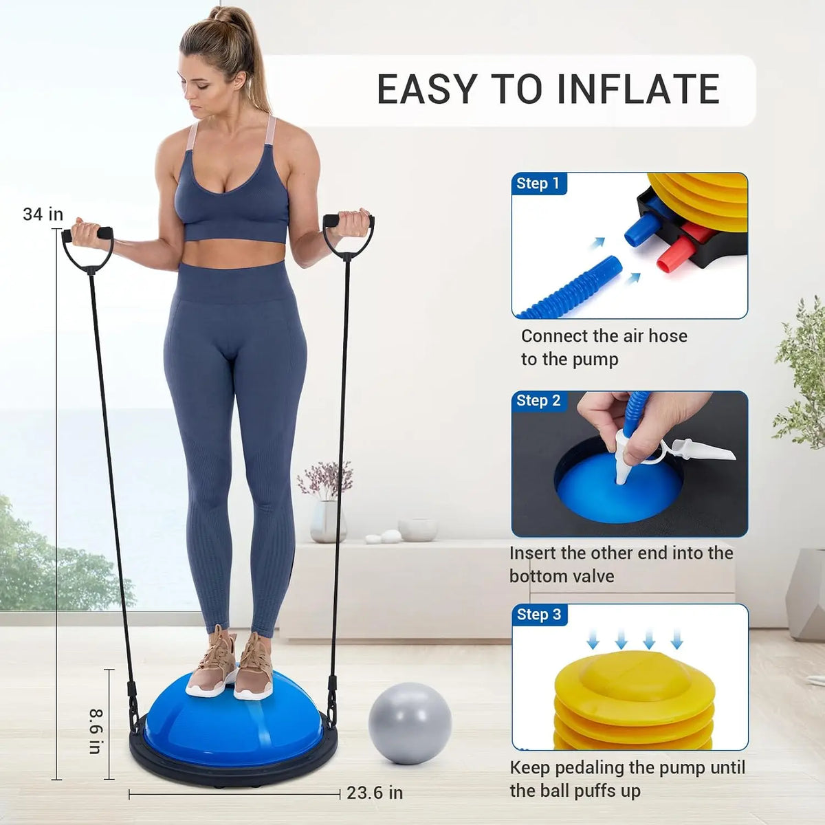 Balance Ball Trainer for Core Strength and Full Body Workouts