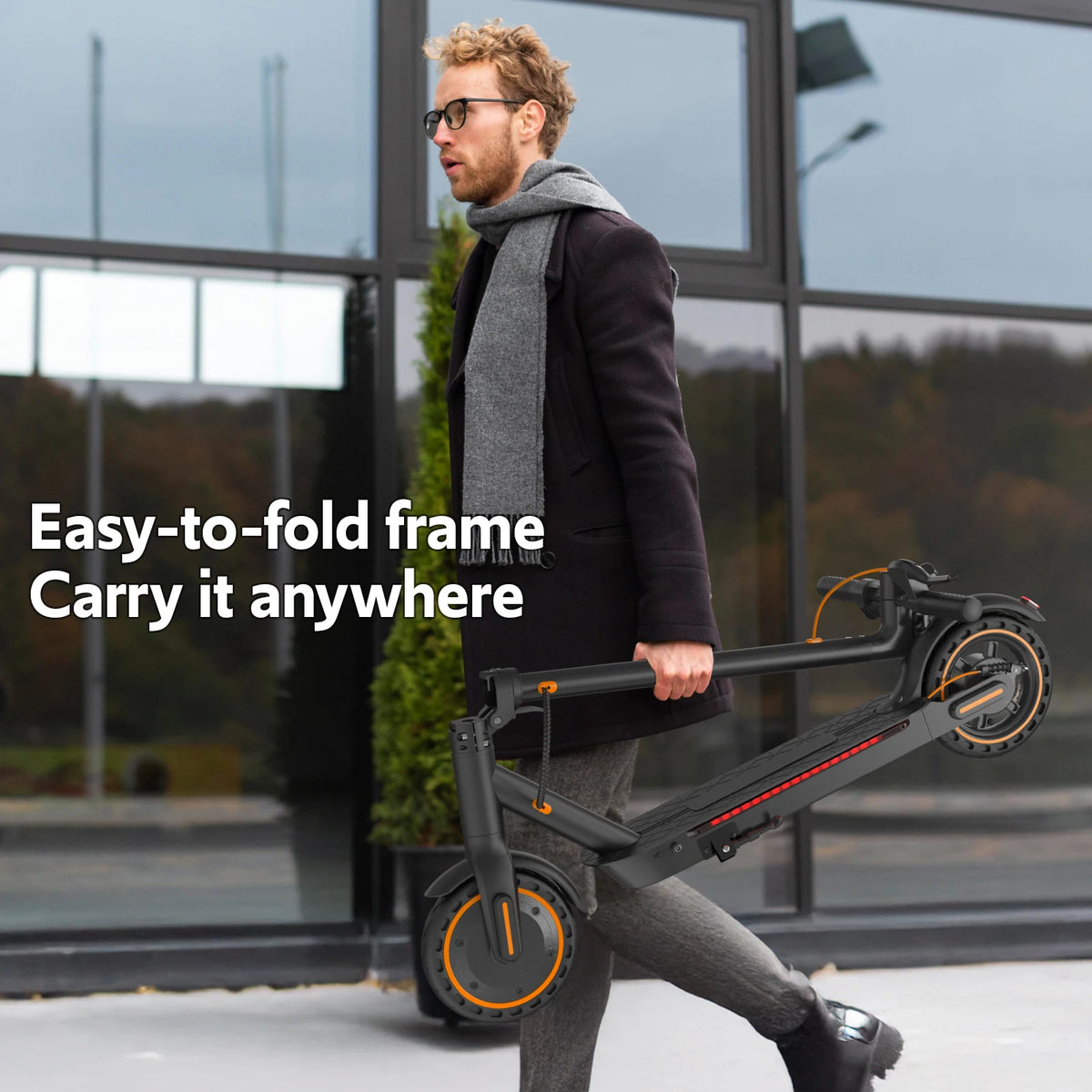 Osboo Electric Folding Scooter With 550W Motor And Dual Brakes