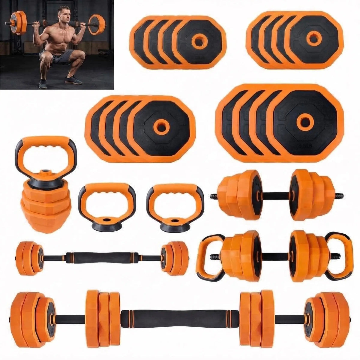 Adjustable Dumbbell Set With Connector For Versatile Home Strength Training