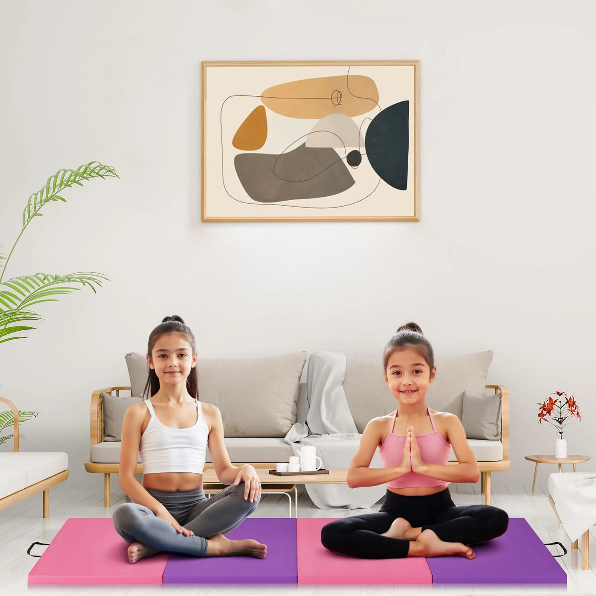 HiMISS Folding Gymnastics Tumbling Mat For Home Fitness And Yoga