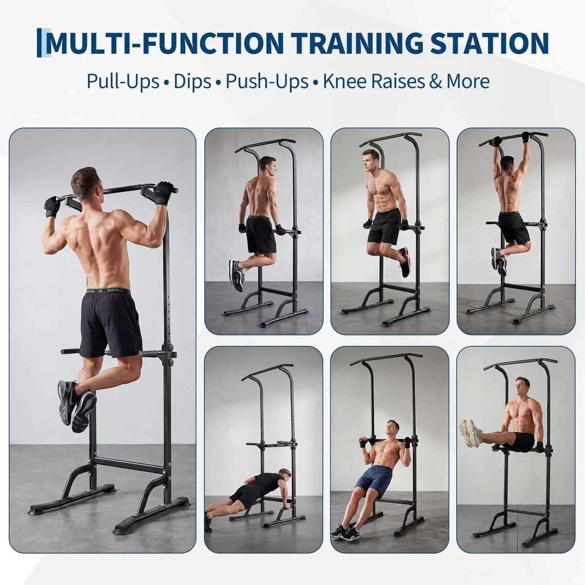 HiMISS Power Tower Dip Station Pull Up Bar Home Gym Equipment