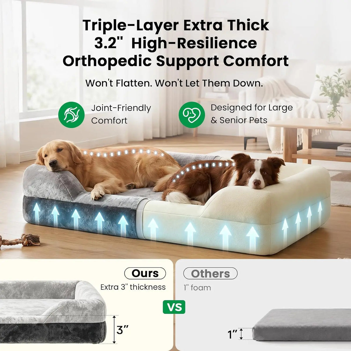 Orthopedic Dog Bed Cooling Gel Memory Foam And Washable Covers