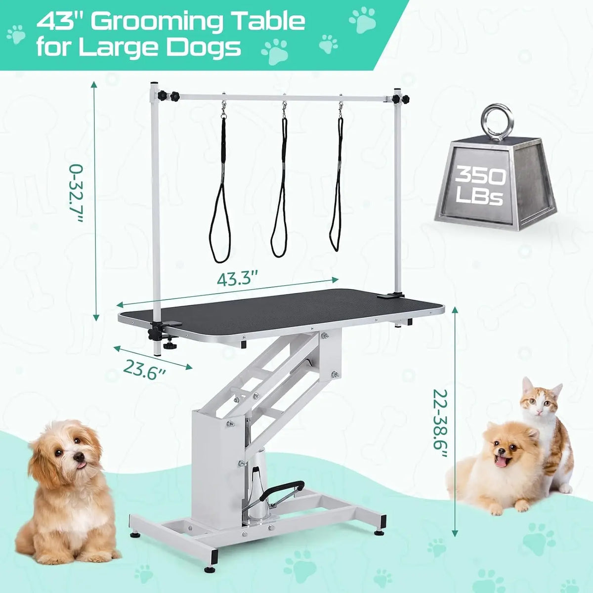 Garvee Electric Height Adjustable Dog Grooming Table Heavy Duty Station