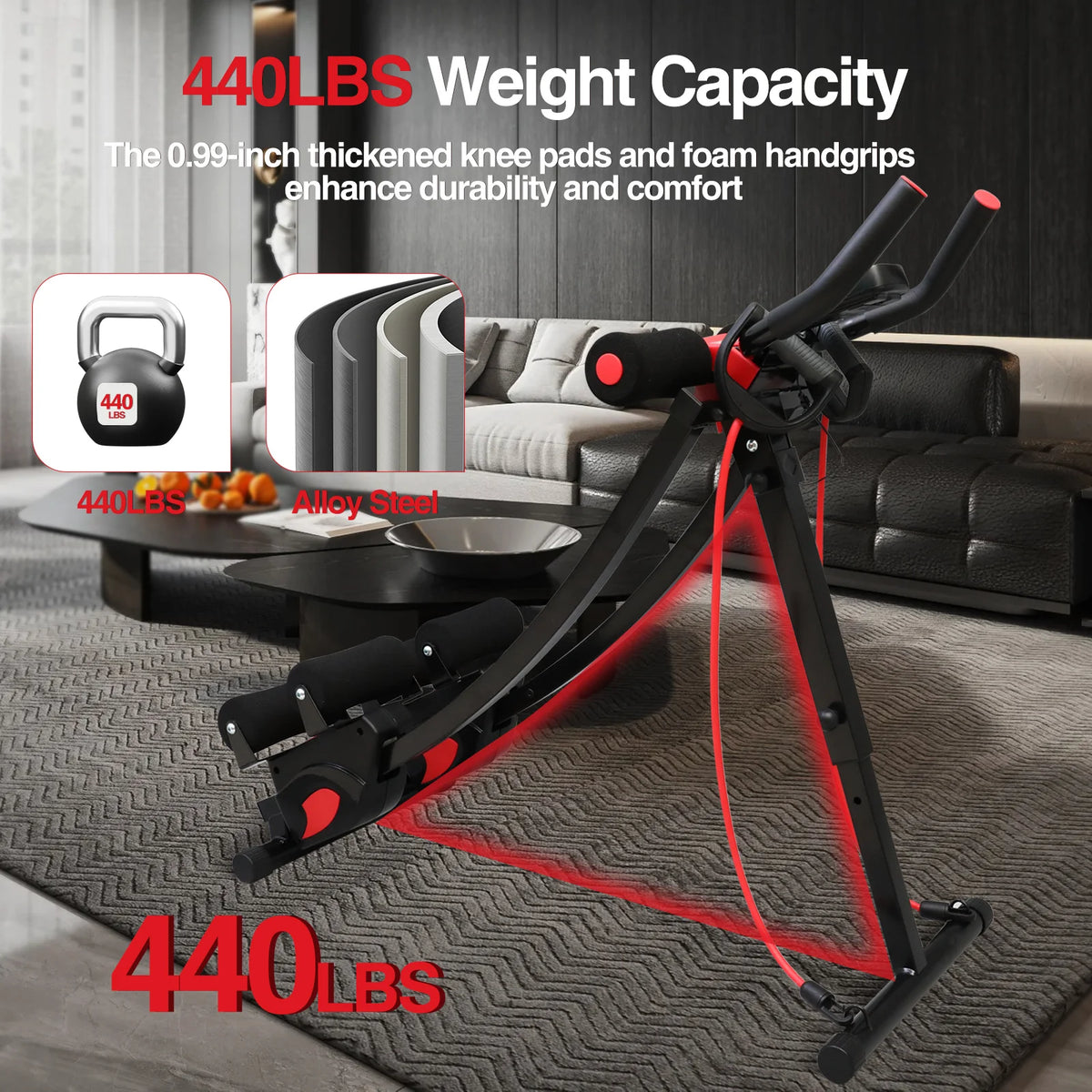 Foldable Adjustable Abdominal Trainer for Effective Core Workouts