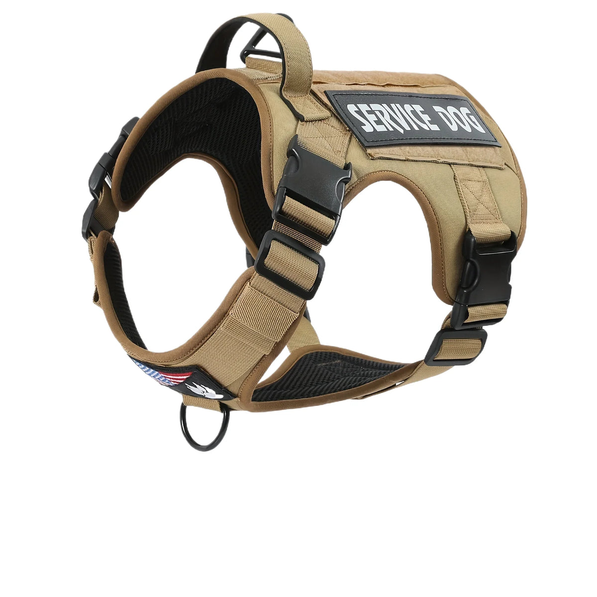 Tactical Dog Harness With Reflective Straps And No Pull Control