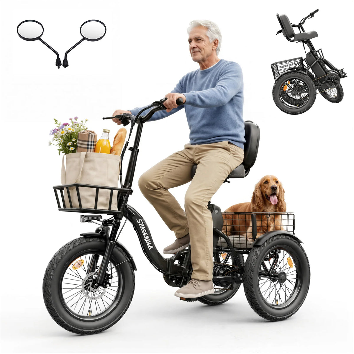 EILLEO SPACEWALK Folding Electric Trike for Adults