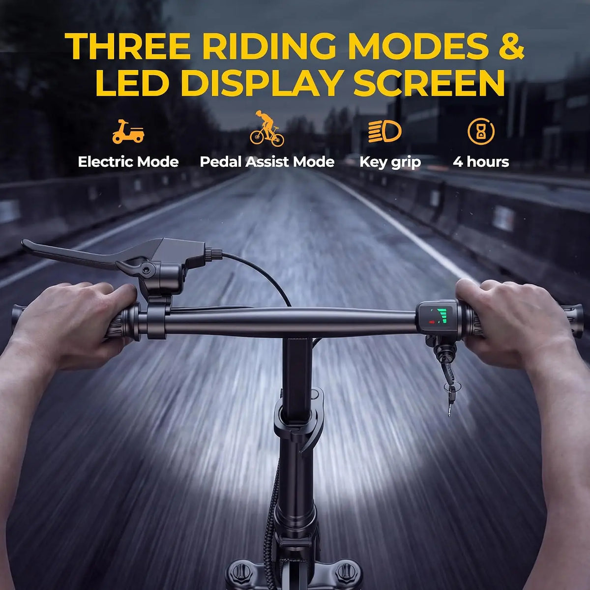 AOVOPRO Foldable Electric Bike With 500W Motor And Two Seats