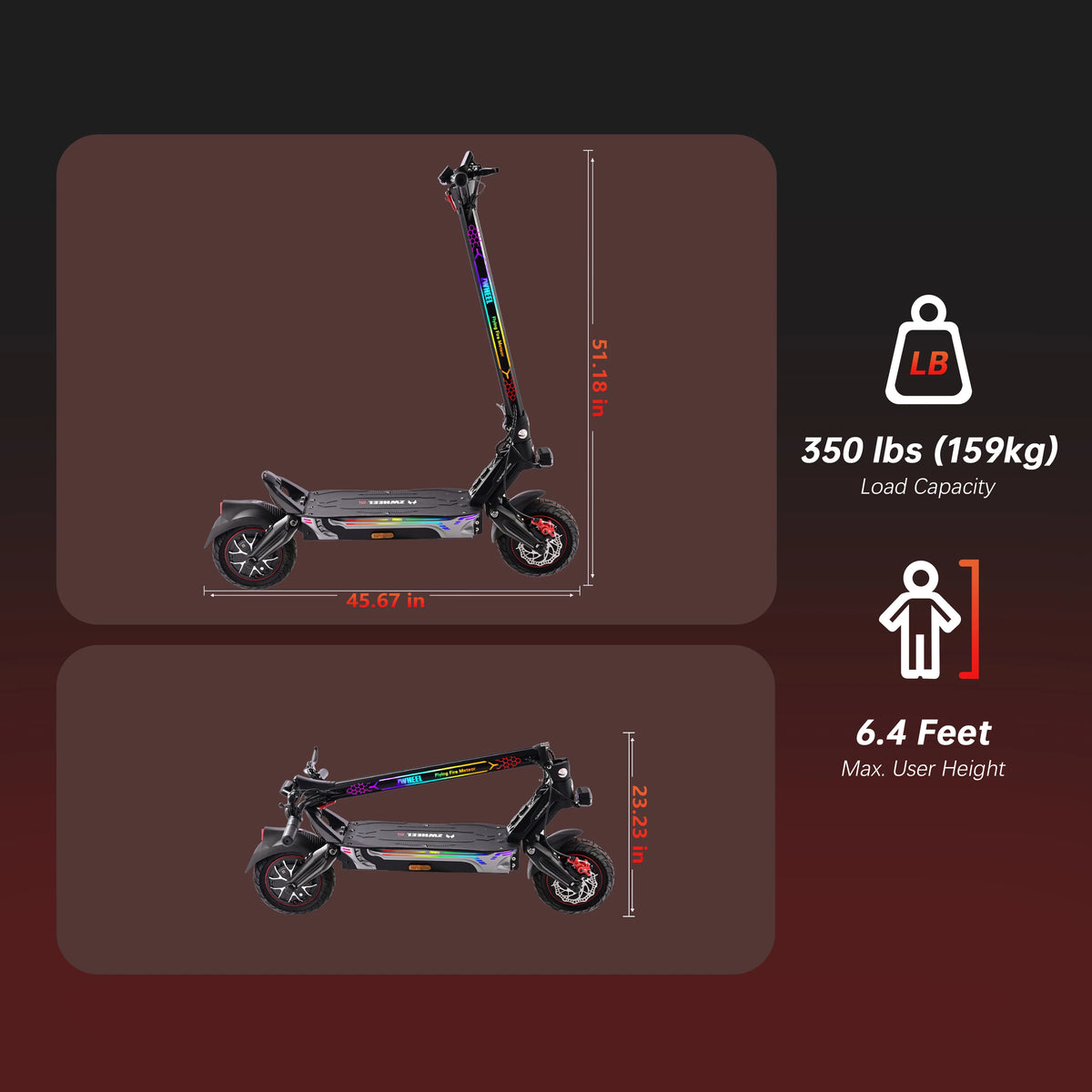 ZWHEEL GT1 Lite Dual Motor Electric Scooter Off Road Ready