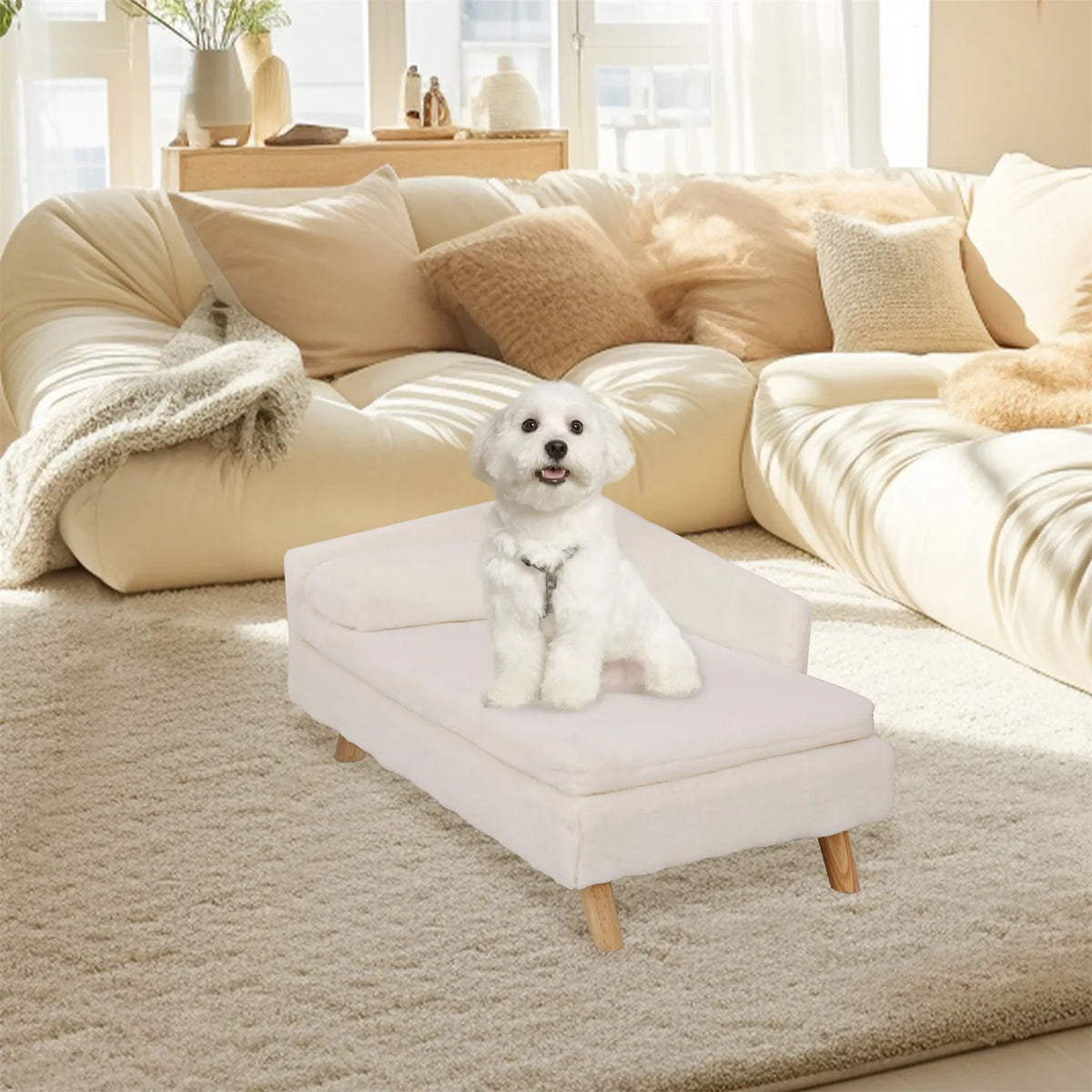 BINGOPAW Nordic Elevated Pet Bed With Cozy Waterproof Cushion
