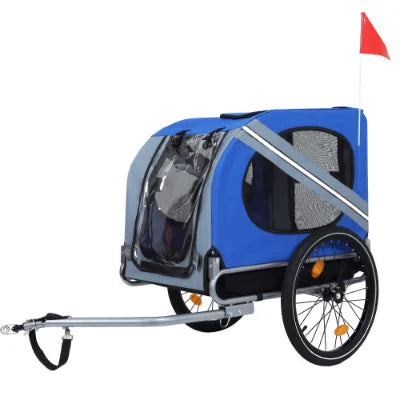Foldable Pet Bicycle Trailer for Large Dogs and Outdoor Adventures