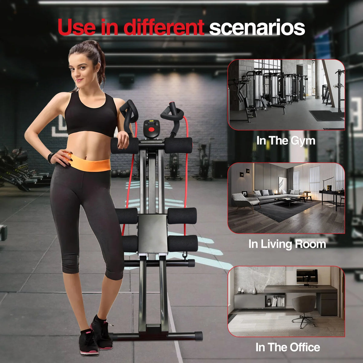 Foldable Adjustable Abdominal Trainer for Effective Core Workouts
