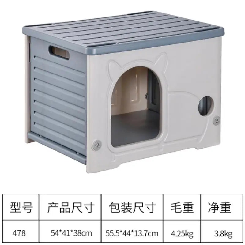 Rainproof Outdoor Cat House For Cozy All Season Pet Comfort
