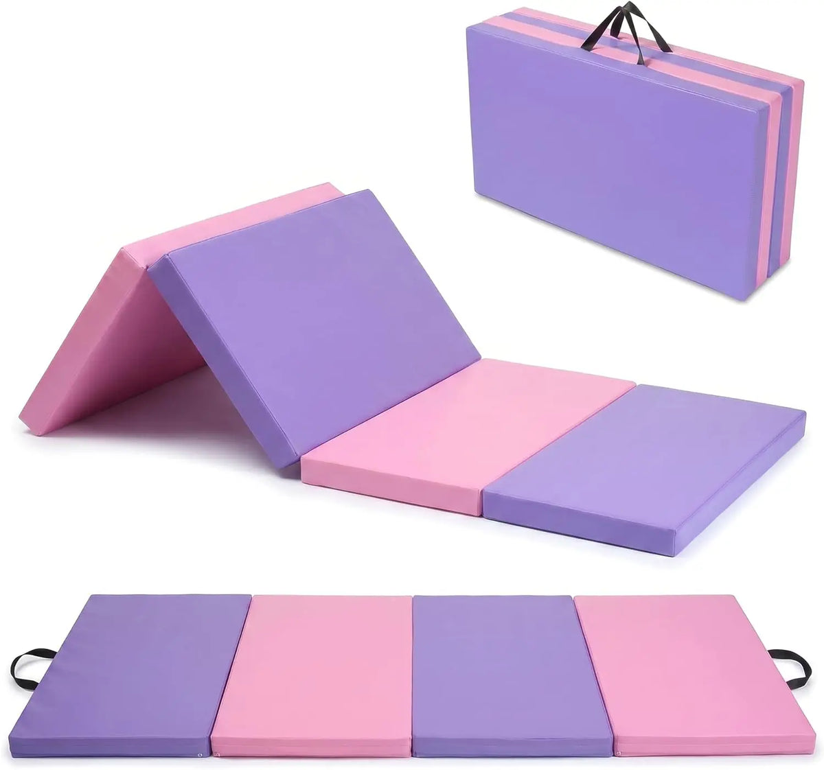 HiMISS Four Fold Gymnastics Mat for Tumbling, Yoga and Workouts