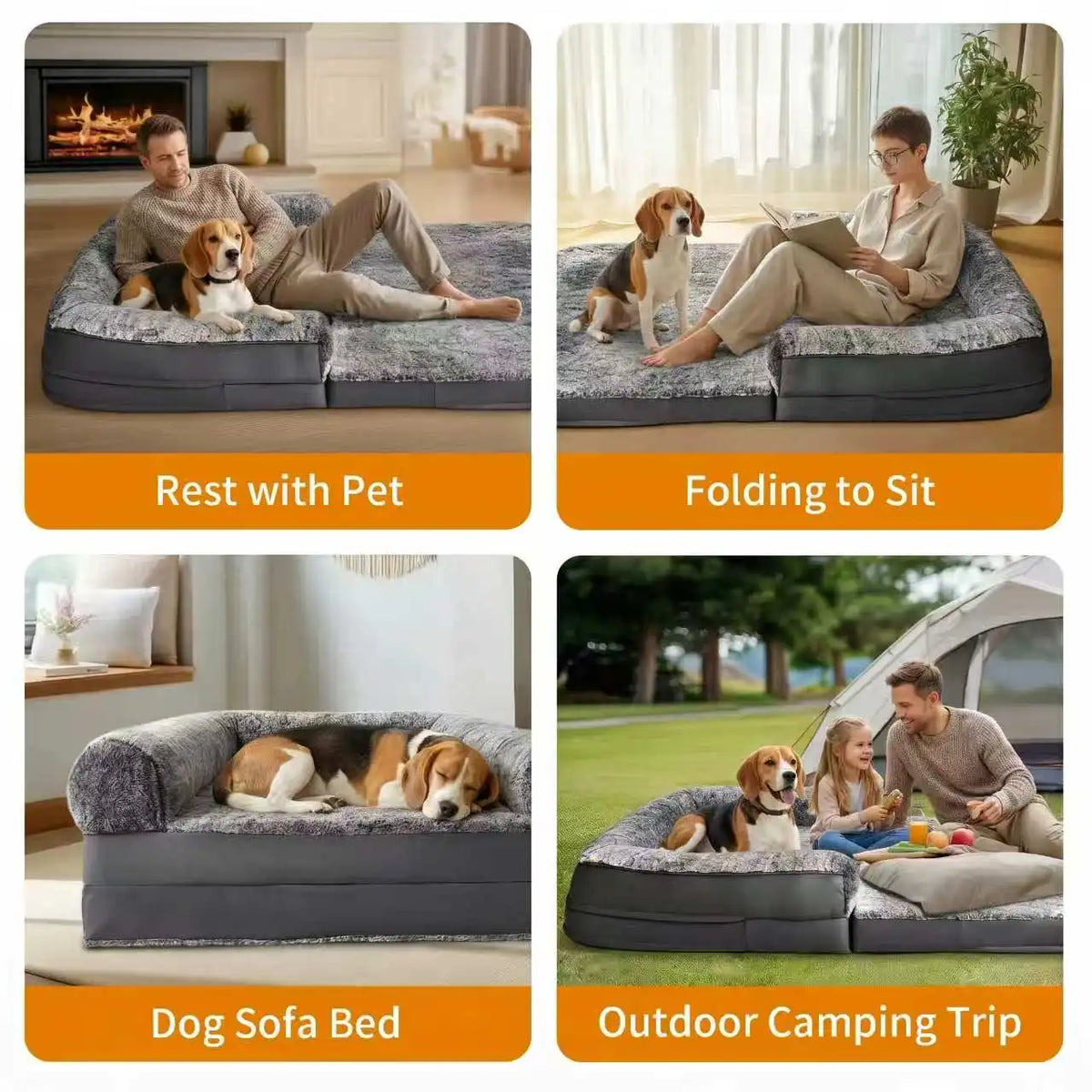 Bingopaw Orthopedic Floor Bed For Adults And Pets With Washable Cover