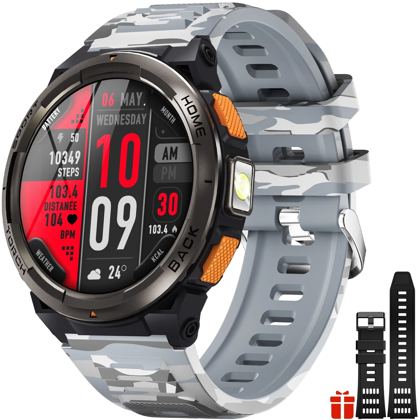 EIGIIS KE5 Smart Watch 3ATM Waterproof With Compass Barometer