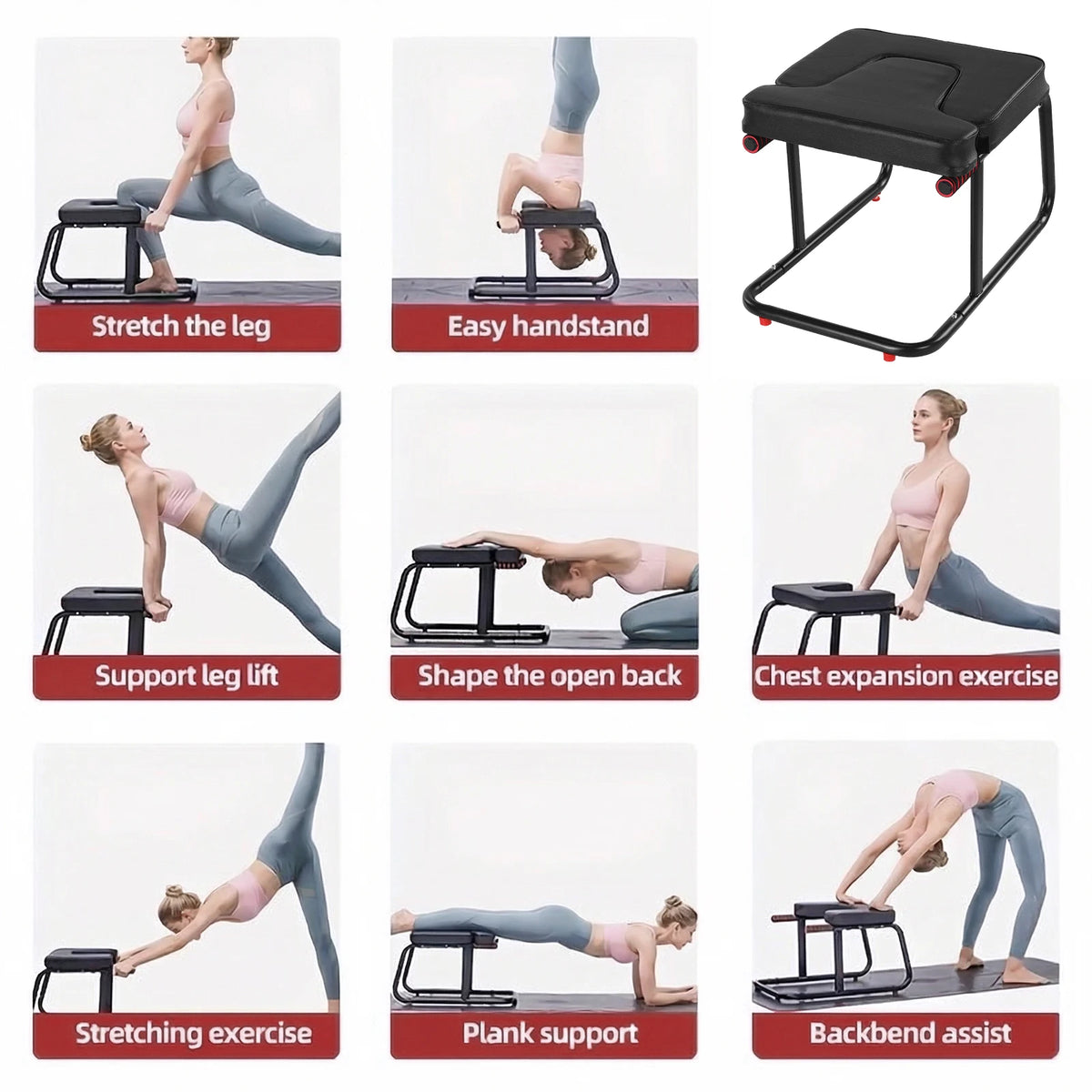 ATUOTIN Yoga Inversion Chair Handstand Trainer Bench for Fitness Training