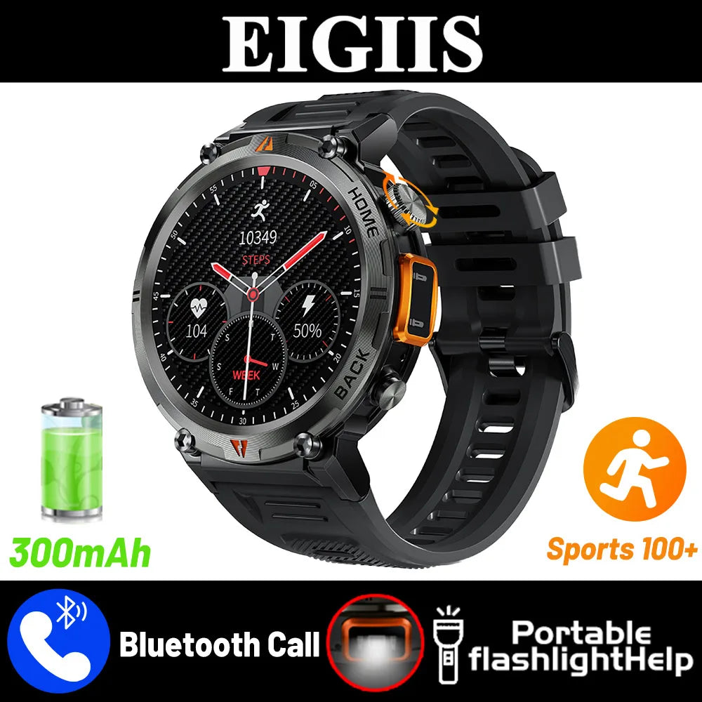 EIGIIS KE3 Bluetooth Smartwatch For Men With Health Monitor