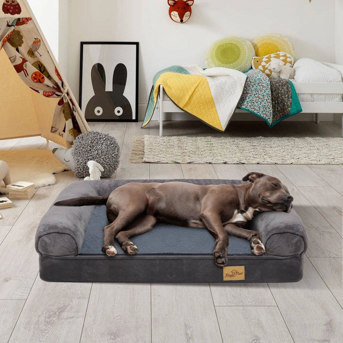Bingopaw Orthopedic Dog Bed With Waterproof Washable Removable Cover