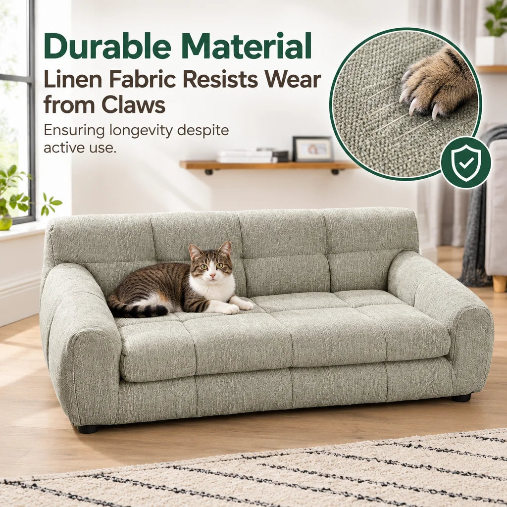 Breathable Dog Sofa Bed With Backrest And Armrests