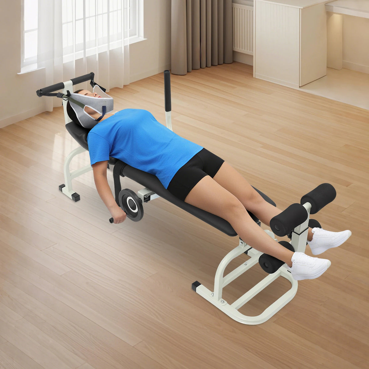 Multifunctional Back Stretch Bench For Neck And Lumbar Traction