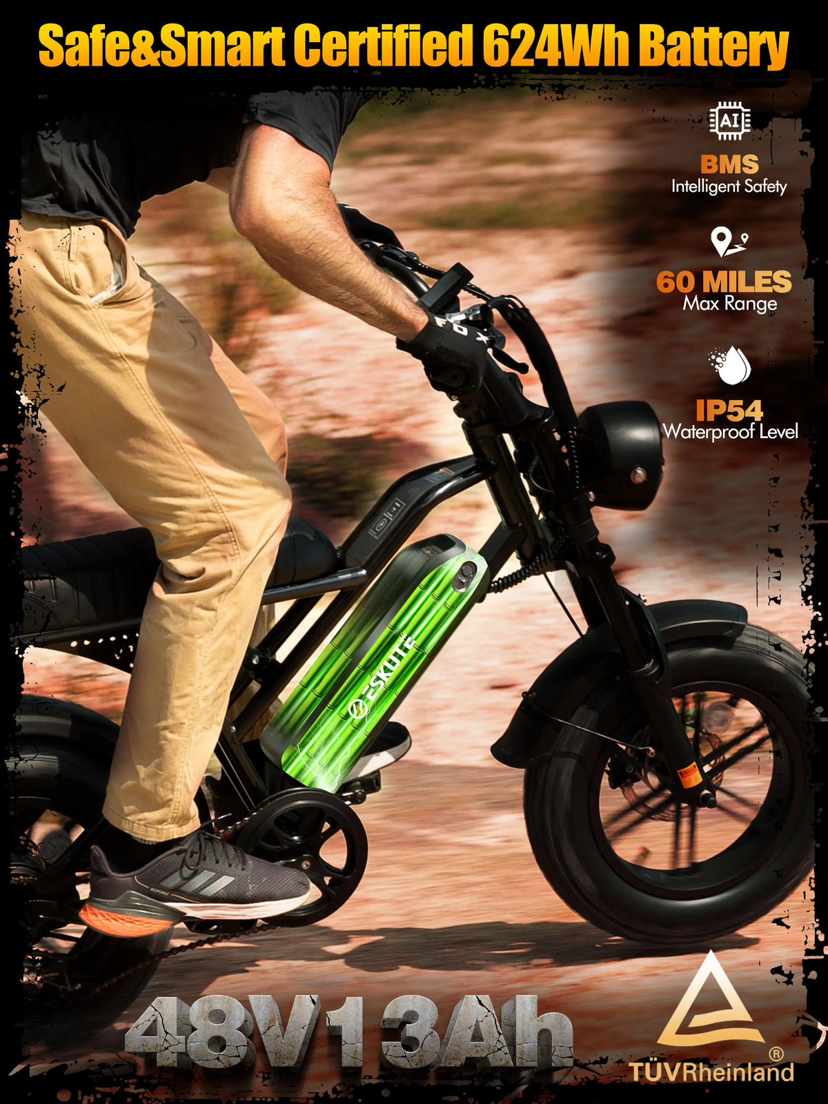 ESKUTE V100 Electric Dirt Bike With Dual Suspension