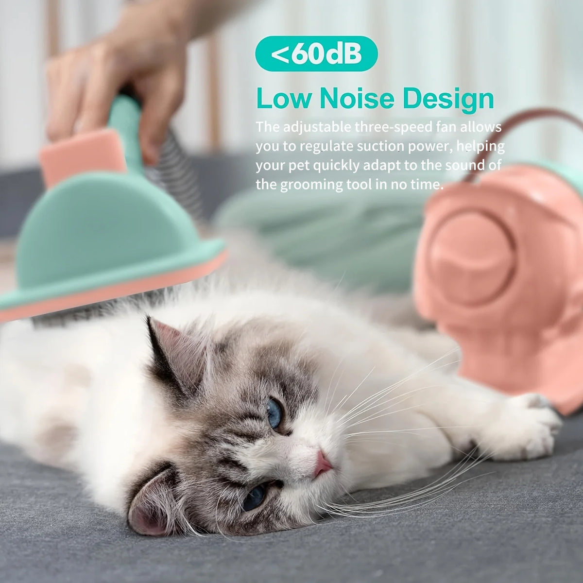 Pet Grooming Vacuum Kit With Powerful Hair Removal And Clipper