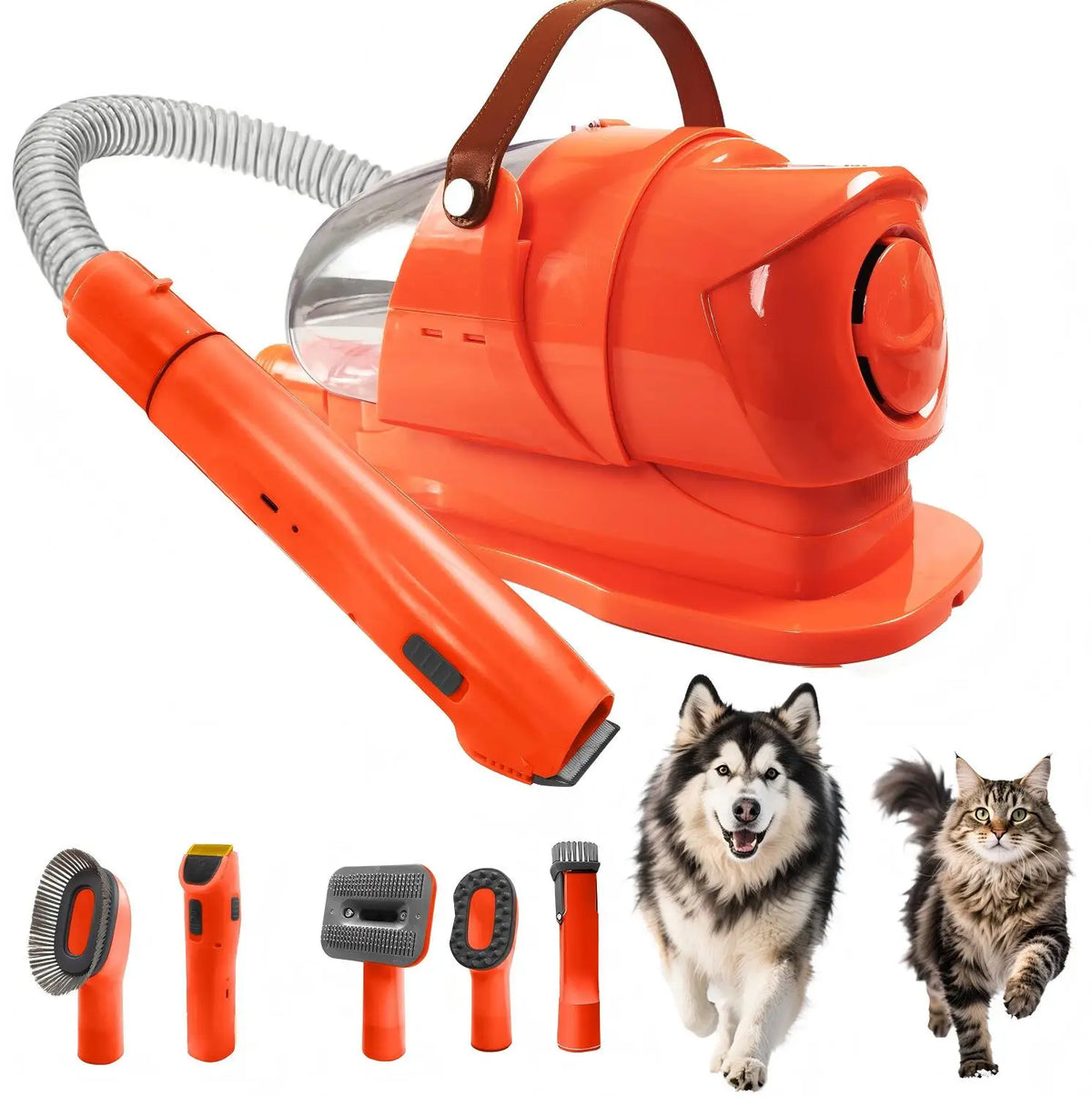 Pet Grooming Vacuum Kit With Powerful Hair Removal And Clipper