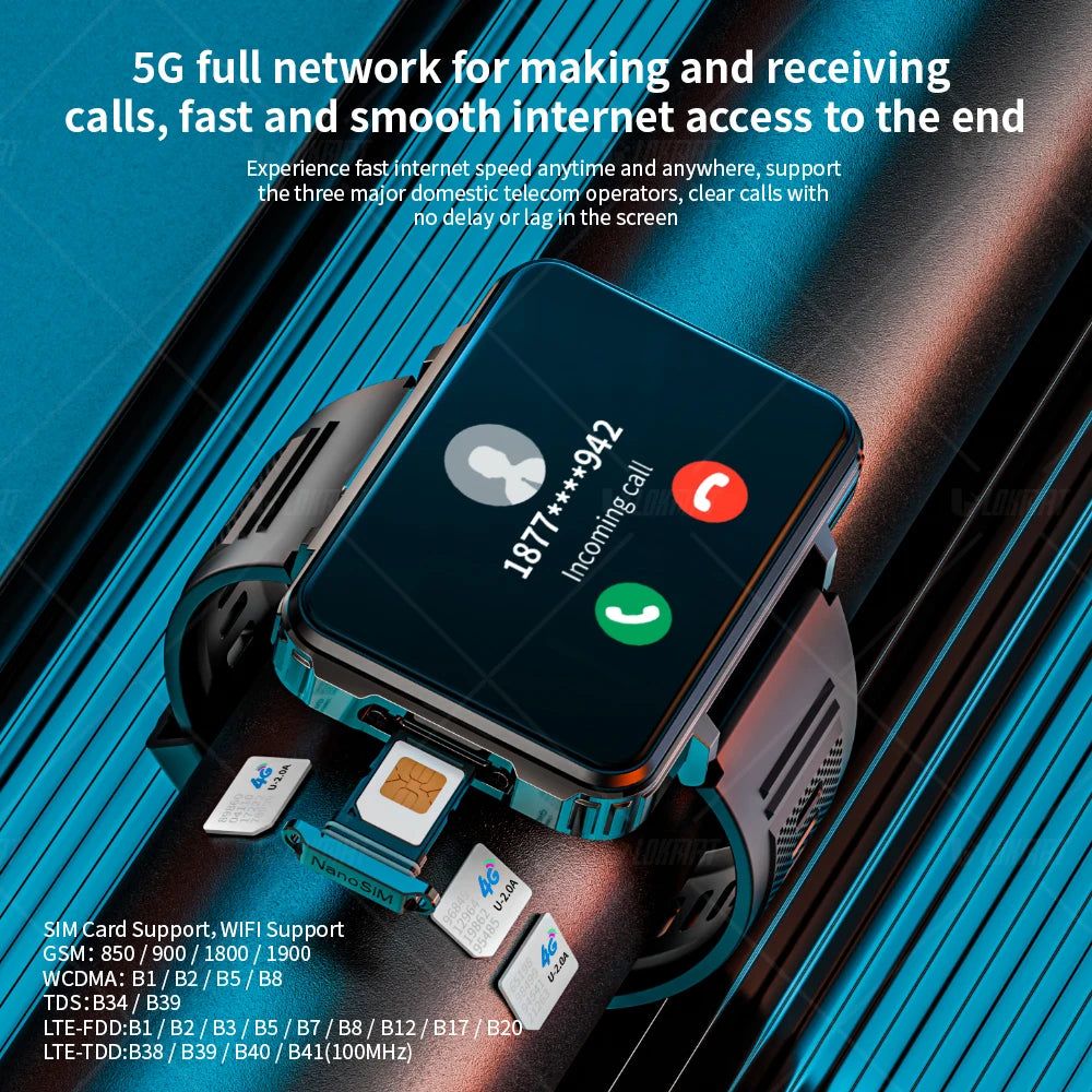 LOKMAT Android Smartwatch Phone With 4G WiFi And Dual Cameras