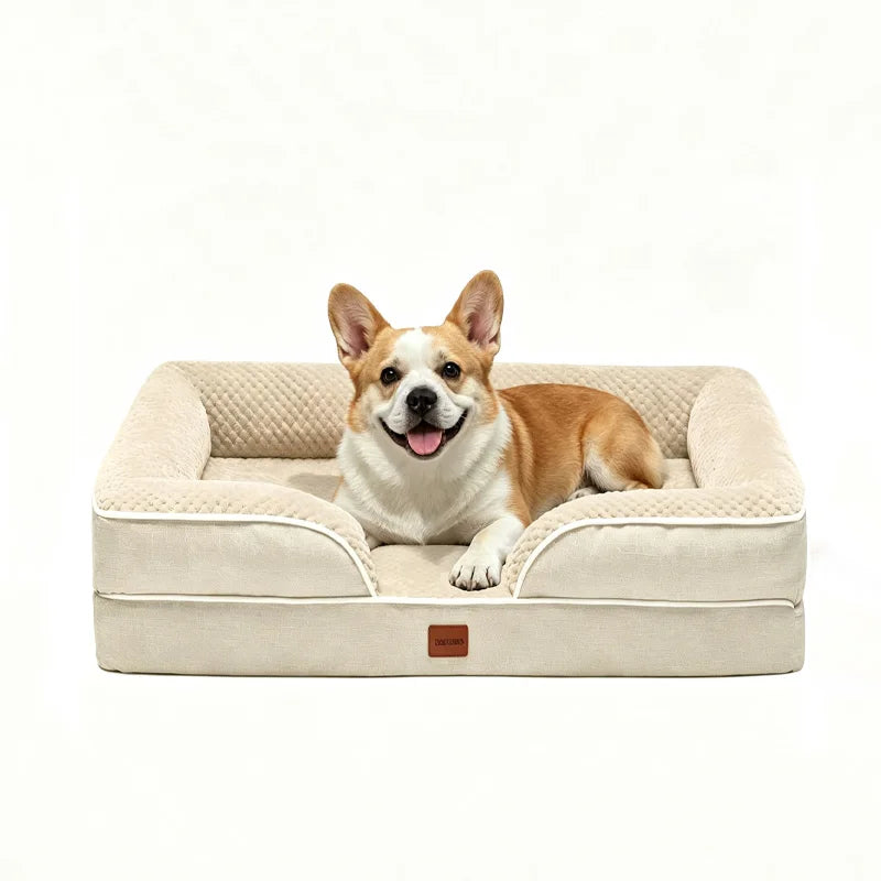 Orthopedic Memory Foam Dog Bed With Waterproof Washable Cover