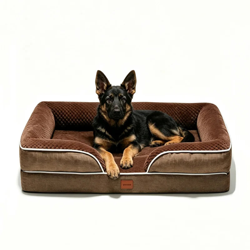 Orthopedic Memory Foam Dog Bed With Waterproof Washable Cover