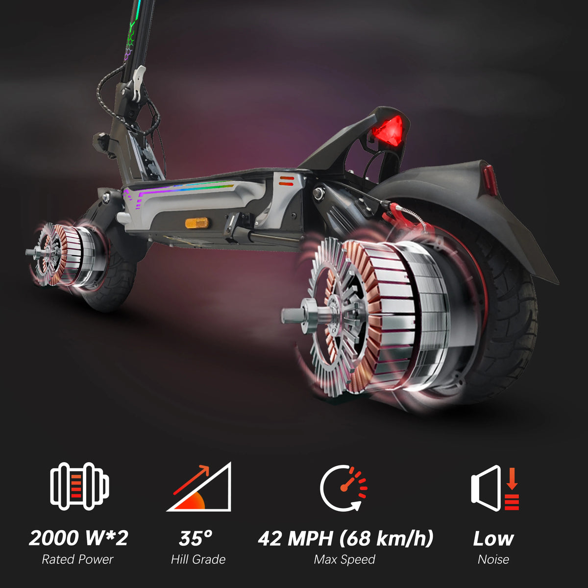 ZWHEEL GT1 Lite Dual Motor Electric Scooter Off Road Ready