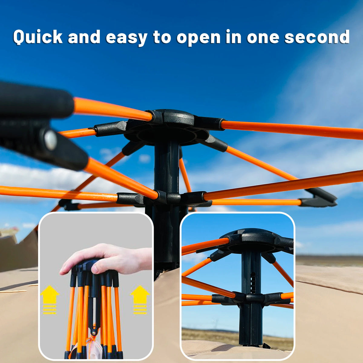 Pakicetus Automatic Pop Up Camping Tent for Hiking and Travel
