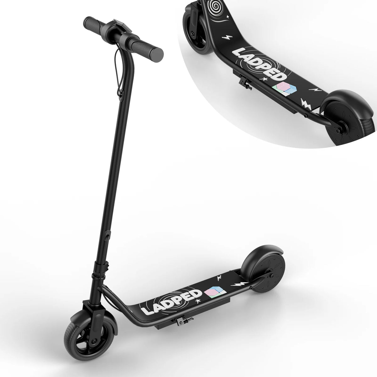 Ladped Electric Scooter for Kids With Three Speed Modes