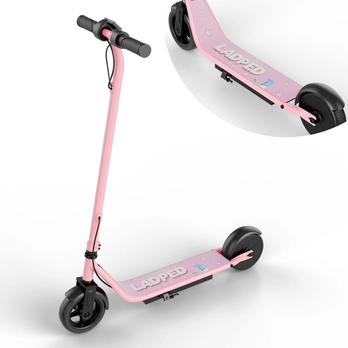 Ladped Electric Scooter for Kids With Three Speed Modes
