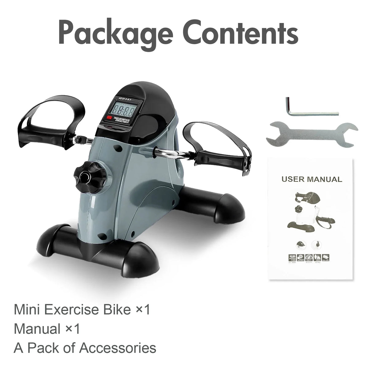 Motorized Under Desk Pedal Exerciser Bike With LCD Display