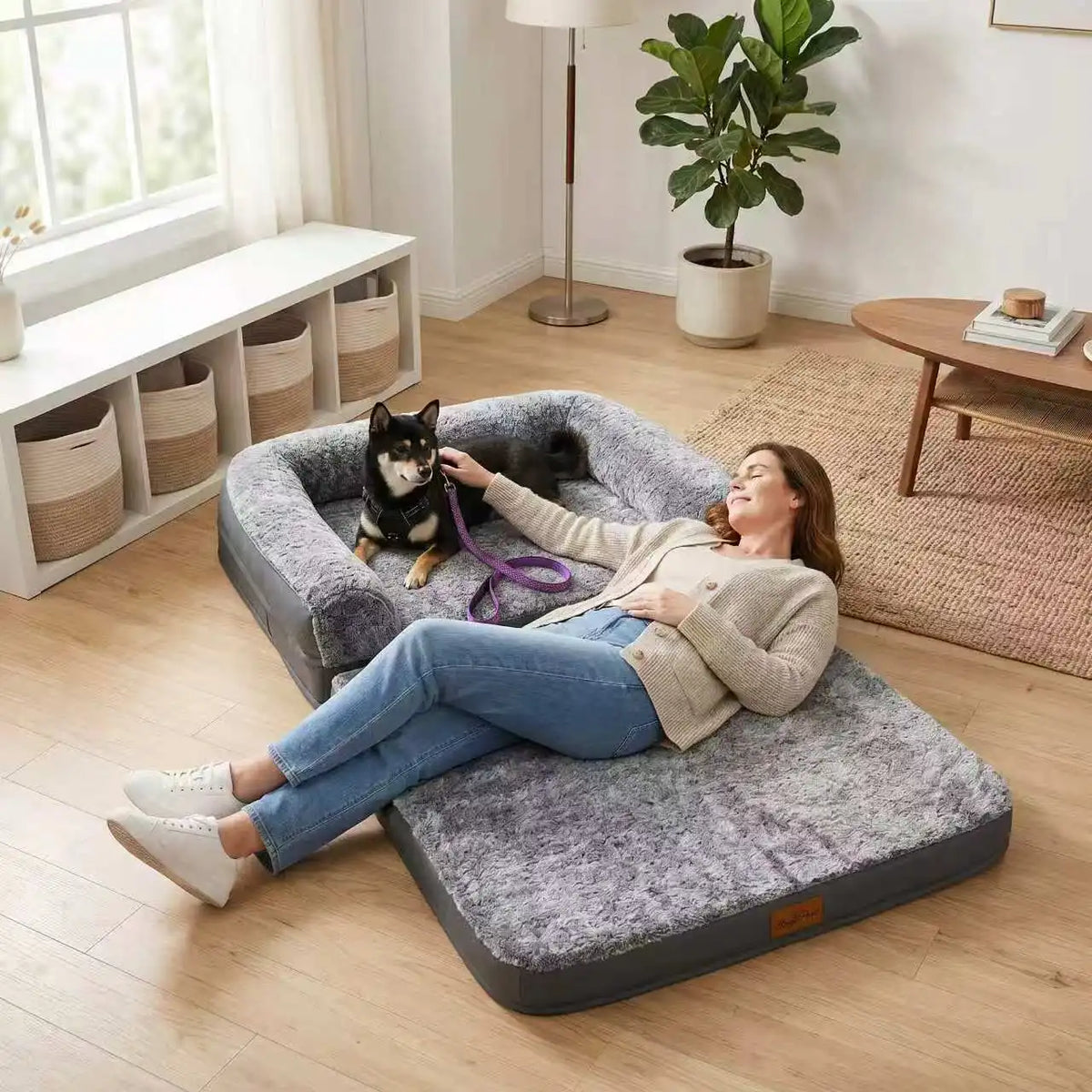 Bingopaw Orthopedic Floor Bed For Adults And Pets With Washable Cover
