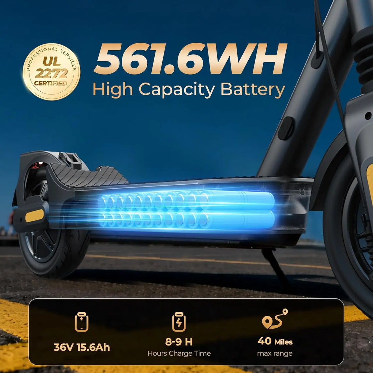 HeroPick 1000W Folding Electric Scooter With Smart App Support